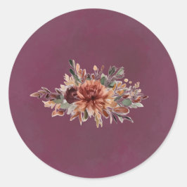 Adesivo de selo de envelope floral de outono tempe