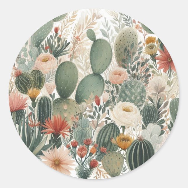 Adesivo de selo de envelope Saguaro & Sage (Frente)