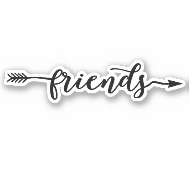 Adesivo de Seta de Amigos (Frente)