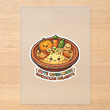Adesivo de sexta-feira de cuscuz marroquino Kawaii