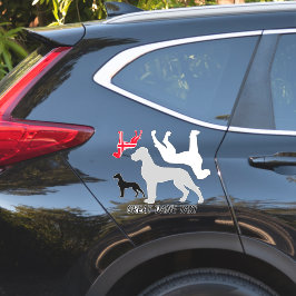 Adesivo de silhueta de Dogue Alemão