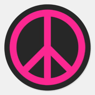 Adesivo de Símbolo da Paz Rosa