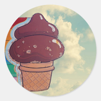 Adesivo de Sinal de Cone de Sorvete Vintage