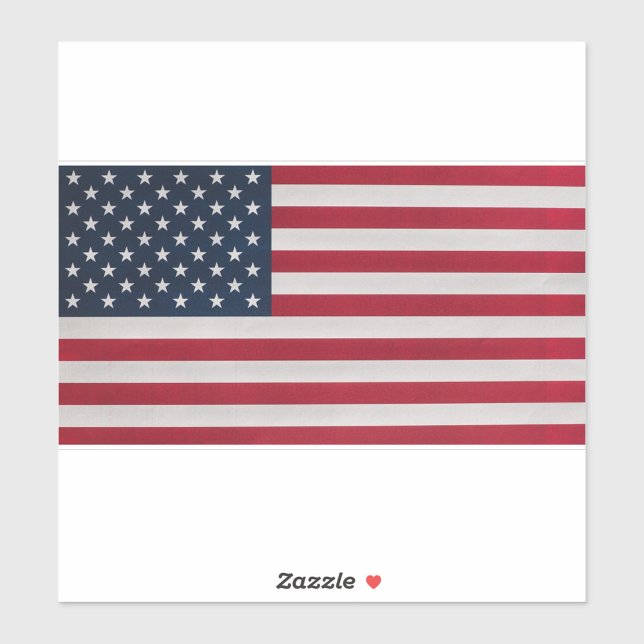 Adesivo de Sinalizador América (American flag with 50 white stars on a blue rectangle and 13 red and white stripes, vintage style.)