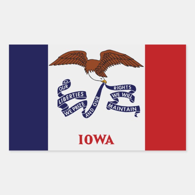Adesivo de Sinalizador do Estado de Iowa (Frente)