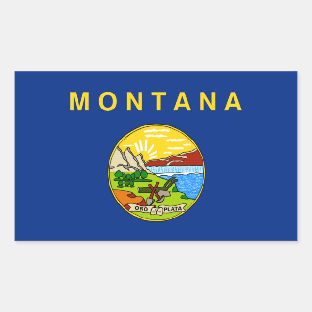 Adesivo de Sinalizador do Estado de Montana (Frente)