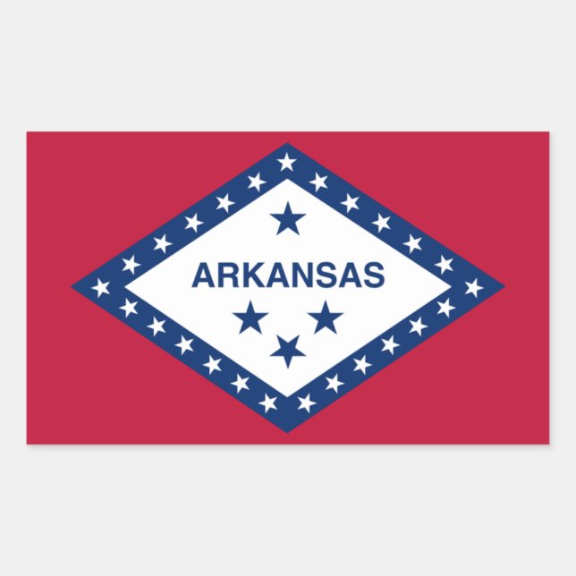 Adesivo de Sinalizador do Estado do Arkansas (Frente)