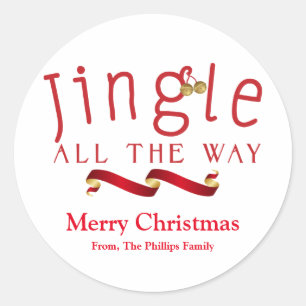 Adesivo de sino de Natal JINGLE ALL THE WAY