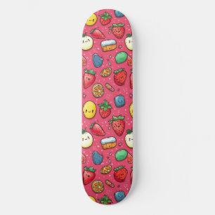 Adesivo de skate com padrão fofo de anime japonês