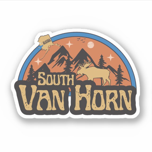 Adesivo de South Van Horn, Alasca (Frente)