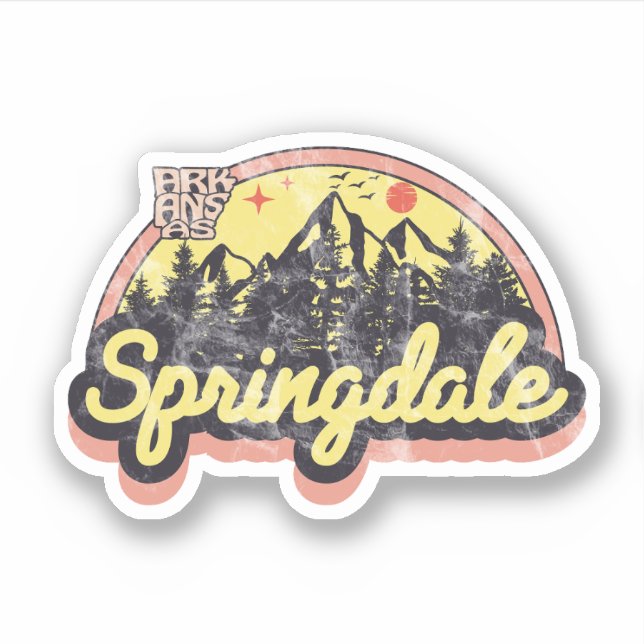 Adesivo de Springdale, Arkansas (Frente)