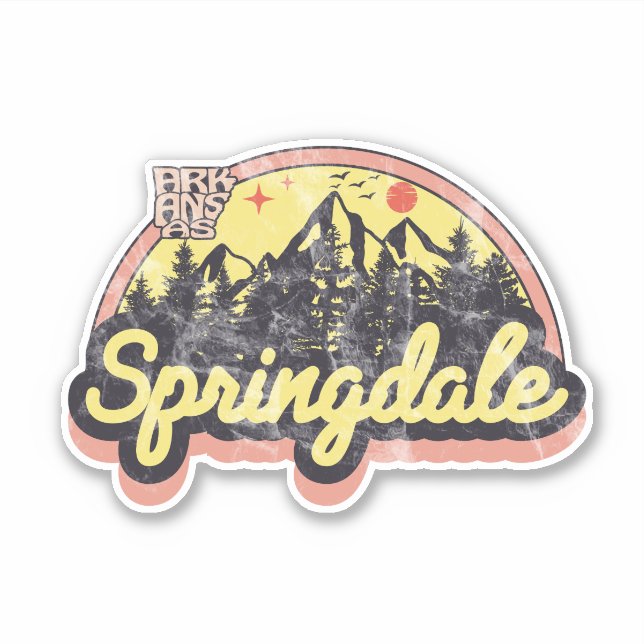 Adesivo de Springdale, Arkansas (Frente)