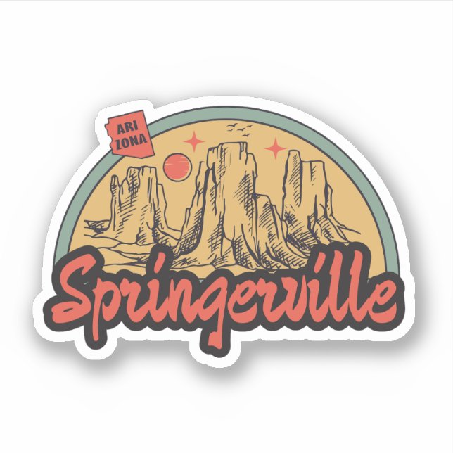 Adesivo de Springerville, Arizona (Frente)