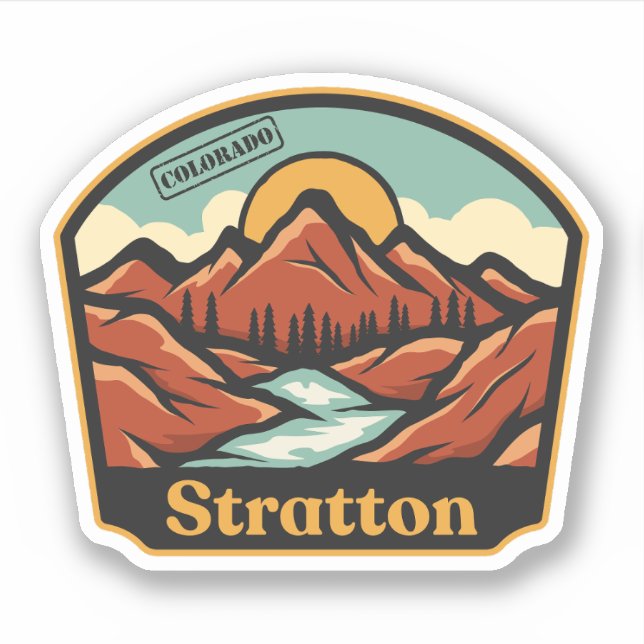 Adesivo de Stratton, Colorado (Frente)