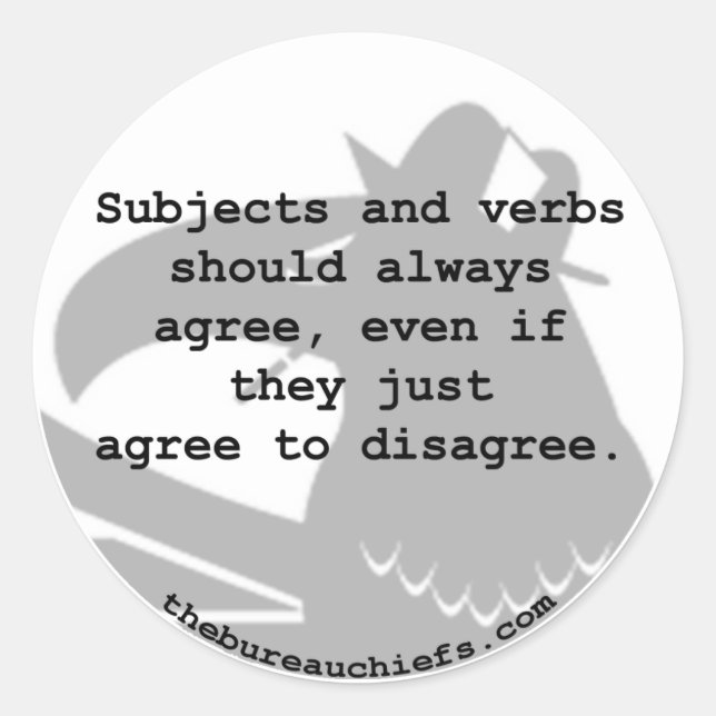 Adesivo de subjetivos e verbos (Frente)