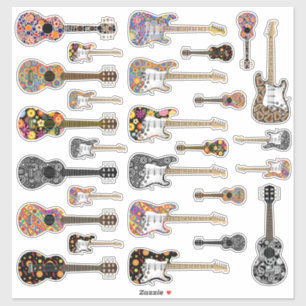 Adesivo de suporte de arte de violão