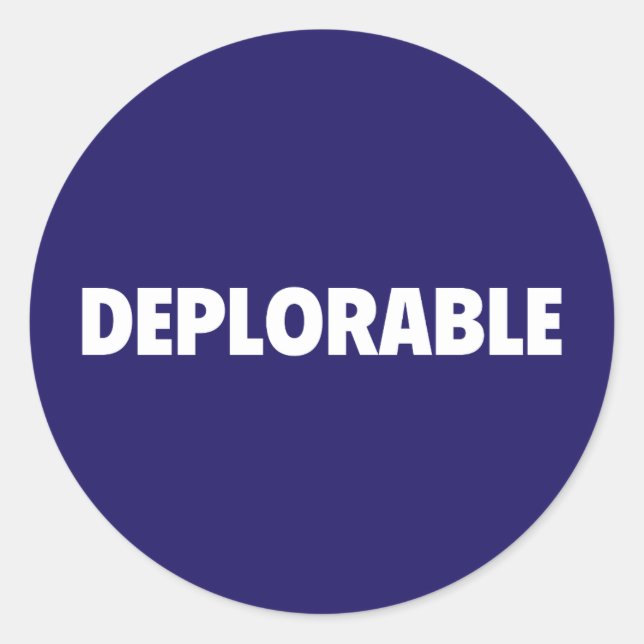 Adesivo de suporte de trunfo deplorável (Frente)