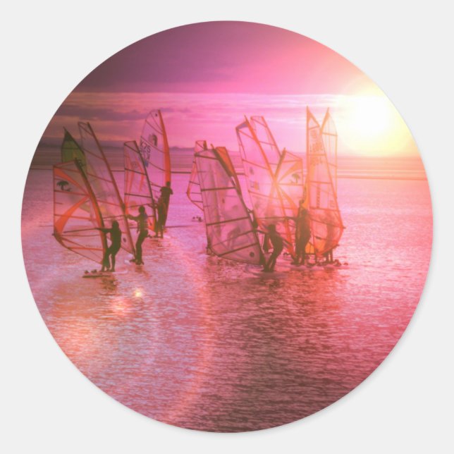 Adesivo de surfe sunset (Frente)