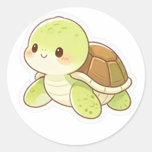 Adesivo de Tartaruga Bebê Kawaii Fofa Tartaruga