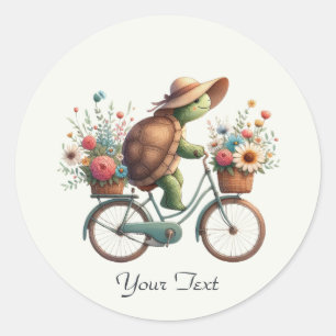 Adesivo de Tartaruga de Bicicleta Floral