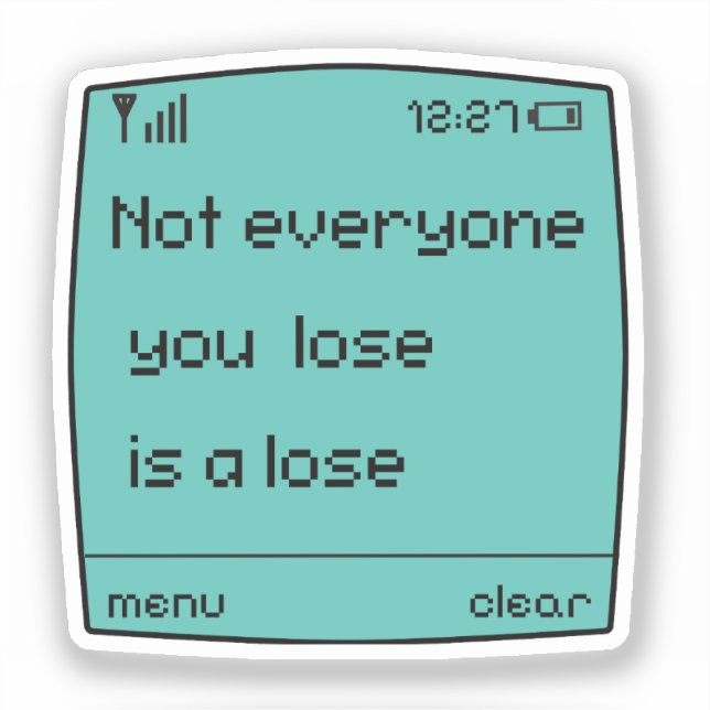 Adesivo de telefone celular com arte de pixel retr (Frente)