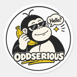 Adesivo de Telefone de Banana de Gorila Engraçado