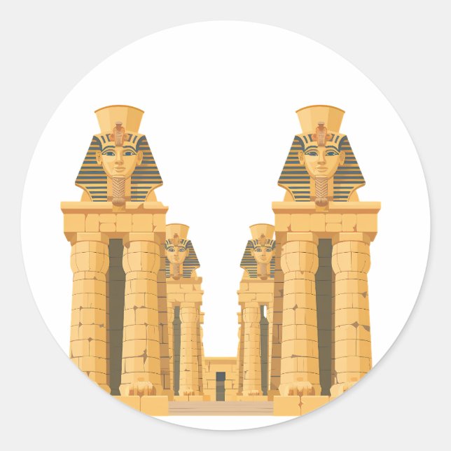 Adesivo de Templo Egípcio Antigo  (Frente)