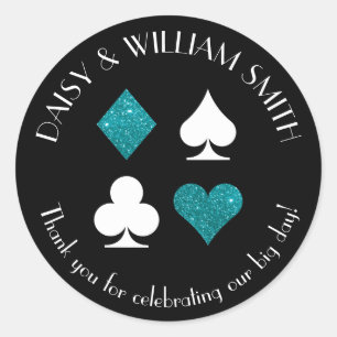 Adesivo de texto personalizado com tema Las Vegas 