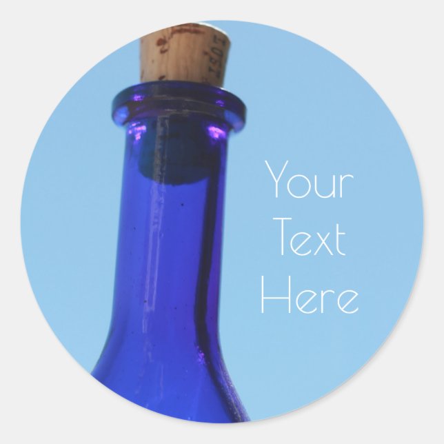Adesivo de Texto Personalizado Garrafa de Vinho de (Frente)
