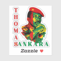 Adesivo de Thomas Sankara – Revolucionário Pan-Afr