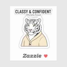 Adesivo de Tigre Elegante e Confiante – Animal Rel