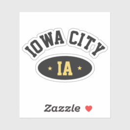 Adesivo de Tipografia da Faculdade Antiga de Iowa