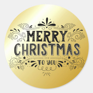 Adesivo de Tipografia Feliz Natal Ouro Preto