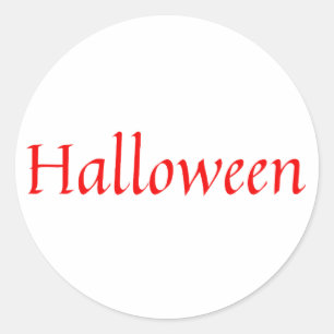 Adesivo de tipografia gótica assustadora de Hallow