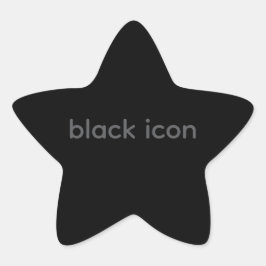 Adesivo de Tipografia - Ícone Preto