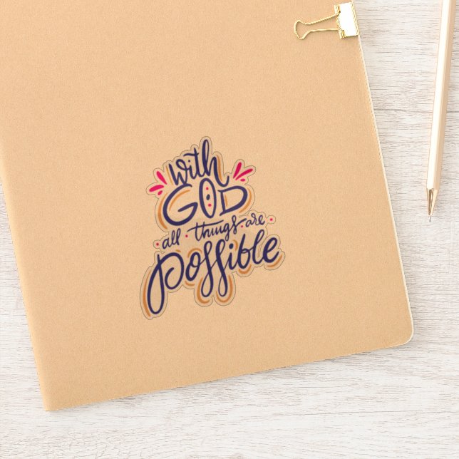 Adesivo de Todas as Coisas São Possíveis (Notebook)