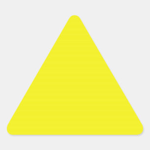 Adesivo de triângulo amarelo claro