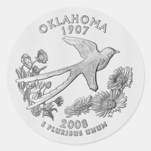 Adesivo de Trimestre de Oklahoma