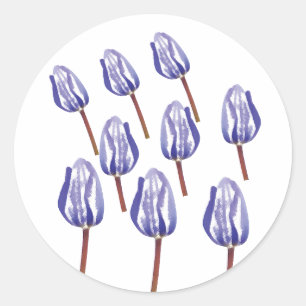 Adesivo de Tulipas – Arte Floral Elegante em Linha