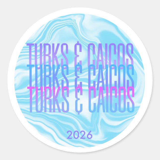 Adesivo de Turks e Caicos (Frente)