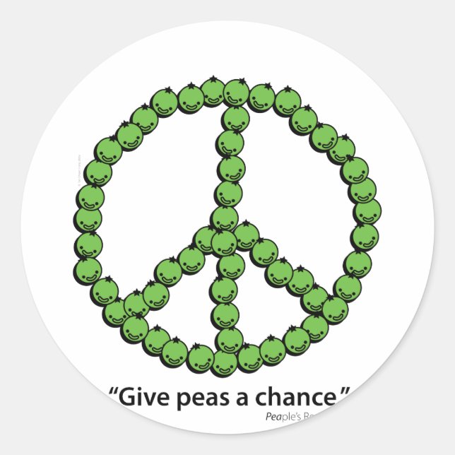 Adesivo Dê Uma Chance Ao Peas (Frente)