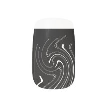 Abstrato Art Preto Linhas Brancas Gêmeo Minimalism