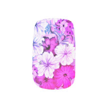Arte das unhas rosa havaiana 03 Unhas Minx