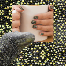 Crocodilo Monitor Lizard Skin Pic - preto e amarel