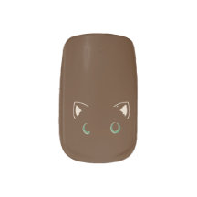 Design de unhas castanhas curiosas