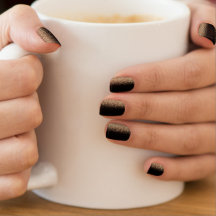 Elegante Preto e Dourado com Efeito Ombre Brilhant