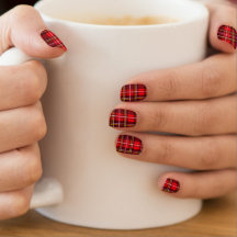 Fundo de xadrez de tartan vermelho-tendências