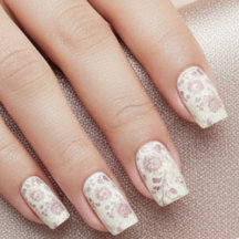 Vintage Toile De Jouy Dusty Rose Pattern