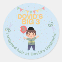 Adesivo de Upsherin Personalizado