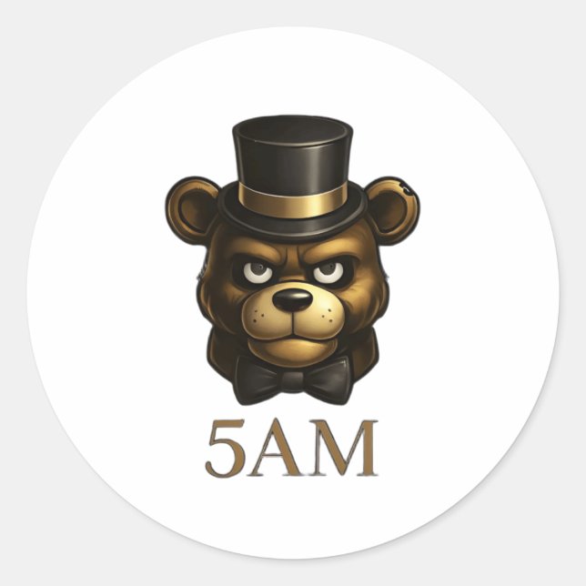 Adesivo de Urso Animatrônico de Noite Sinistra (Frente)